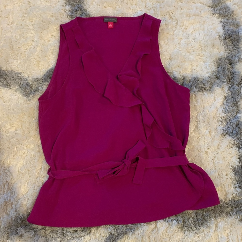 Vince Camino Ruffle Wrap Shirt - Large